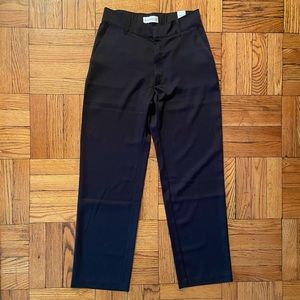 NWT Abercrombie & Fitch black silk pants